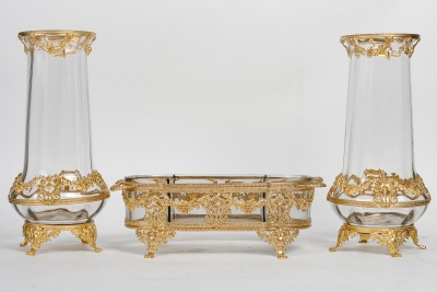 Garniture en cristal du XIXème siècle|||||||||