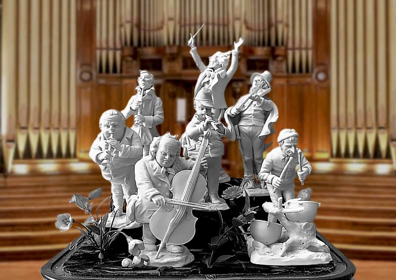 ensemble orchestre porcelaine VB antiquités