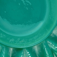 Vase &quot;Languedoc&quot; verre multicouches vert jade de René LALIQUE
