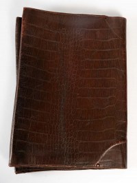 Serviette porte-document en cuire façon crocodile, XXème siècle