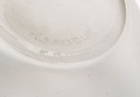 Vase « Ronsard » verre blanc anses patiné bleu de René LALIQUE