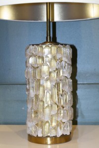 Paire de lampes en cristal de Roche.