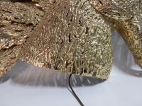 1990&#039; Applique Éclairante Tête De Cheval en Bronze Doré et Gypse Style Duval Brasseur