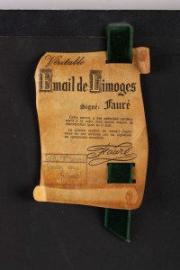 « Rendez-vous galant » Tableau en émail de Limoges