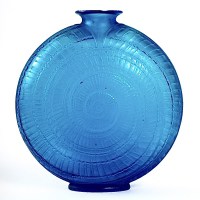 Vase &quot;Escargot&quot; verre bleu électrique de René LALIQUE