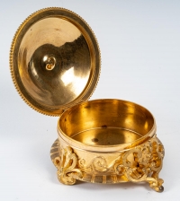 Coffret à bijoux en bronze doré et émaux cloisonnées fin XIXè siècle