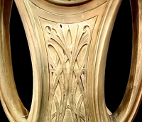 importante pendule art nouveau en bronze doré