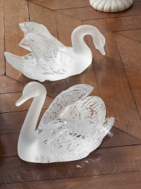 René Lalique : Especially of table &quot;Mirror Swans&quot;