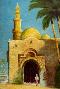 Paire de tableaux orientalistes fin XIXème siècle