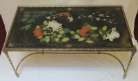 1970′ Table Basse Style Baguès Laque de Chine 95 x 50 x H 44 cm