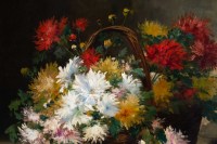 Chrysanthemum in a basket.