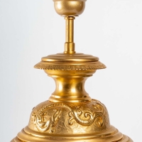 Paire de lampes en porcelaine Satsuma. XIXème siècle.