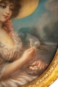 Beau Pastel époque XVIIIème siècle