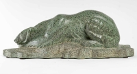 Ours polaire, Sculpture en granit Art déco signée Abel René Philippe