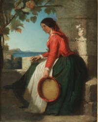 Dominique Louis Papety (1815 - 1849): Paire de portraits représentant un couple de Napolitains