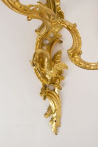 A Pair of Louis XV style wall lights.