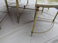 1950/70′ Table Basse Maison Baguès en Bronze et ses 4 Tables en Angles