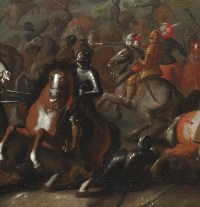 La bataille de Lekkerbeetje – Attribué à Sebastiaen Vrancx (1573 – 1647)