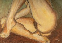 Femme Nue, huile sur toile, XX siècle.