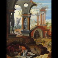 St-Jérôme dans les ruines de Rome – Pays-Bas fin 16ème siècle