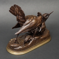 Sculpture - Grouse En Bronze , Jules Moigniez (1835-1894)