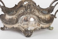 Jardinière en métal argenté de style Louis XV époque début 20e siècle