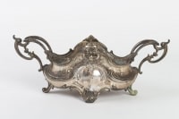 Jardinière en métal argenté de style Louis XV époque début 20e siècle