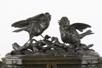 A Charming 19th Century Patinated Bronze Jewelry Box By Jules Moigniez (1835-1894)