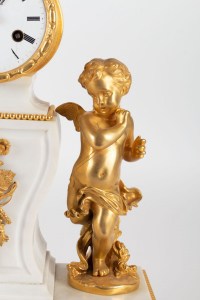 Pas de Deux-Pendule à figures de Chérubins dansant.XIXe, Style Louis XVI.