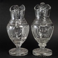 Paire d&#039;aiguieres en cristal de baccarat, XIXème siècle