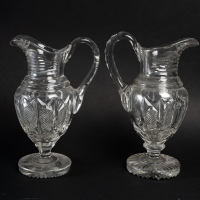 Paire d&#039;aiguieres en cristal de baccarat, XIXème siècle
