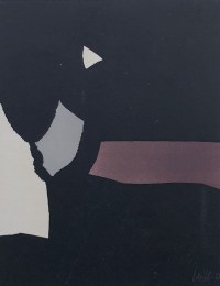 Nicolas De Staël ( d&#039;après ) Composition sur fond noir, Lithographie de 1958