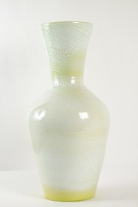 Grand vase en faïence signé accolay - céramique année 50
