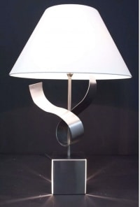 1970s Sculpture Table Lamp by François Monnet