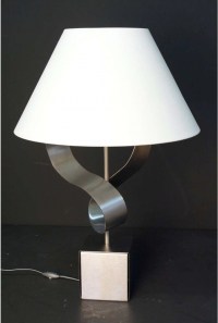 1970s Sculpture Table Lamp by François Monnet