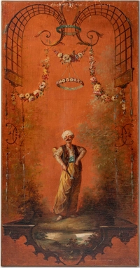Triptyque d&#039;huiles sur toile, début XXème siècle
