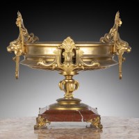 A French 19th Century Neo-Classical Ormulu and Marble Tazza.
