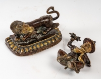 Palden lhamo bronze tibétain 19ème siècle