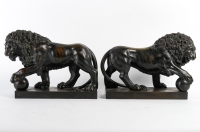 Paire de Lions Médicis en Bronze XIXème Siècle