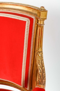 Fauteuils rouges style directoire, Début XXème siècle