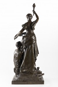 A French Late 19th Century Bronze Statue signed H.Levasseur (1853-1934).