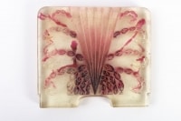 Veilleuse « Algues » pâte de verre bullée transparente, violette et rose de Gabriel ARGY-ROUSSEAU