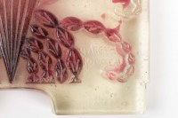 Veilleuse « Algues » pâte de verre bullée transparente, violette et rose de Gabriel ARGY-ROUSSEAU