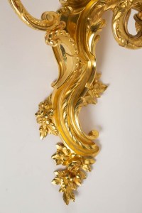 Paire d&#039;appliques de style Louis XV.