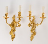 A Pair of Louis XV style wall lights.
