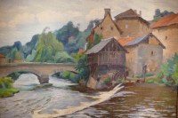 PAILLER Henri Peinture Française 20è Siècle Ecole De Crozant Le Moulin dans La Creuse Huile Signée