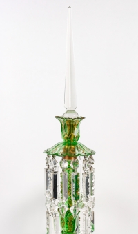 Paire de chandeliers en cristal de Bohème fin XIXème siècle
