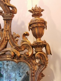 Détail miroir doré Antiquaire De Santos