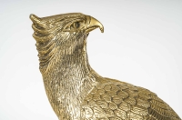 Importante Sculpture d’un Aigle en Métal Argenté, Centre de Table, XXème Siècle.