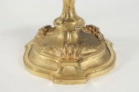 Paire de Candélabre de style Louis XV en bronze doré, 19ème siècle, dorure d&#039;origine.